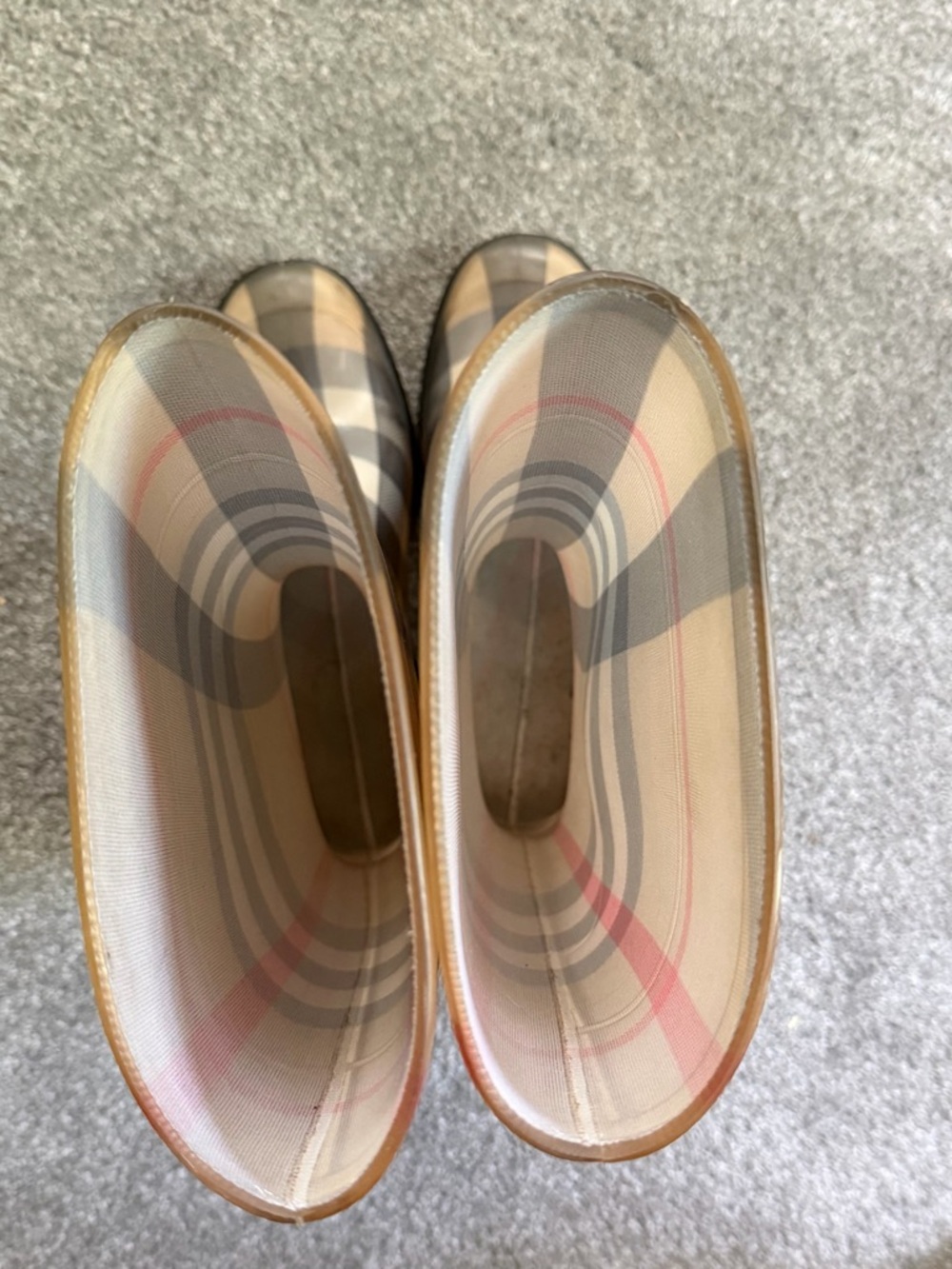 Burberry Rain Boots Waterproof Rubber Nova Check Size 38 - Picture 7 of 11